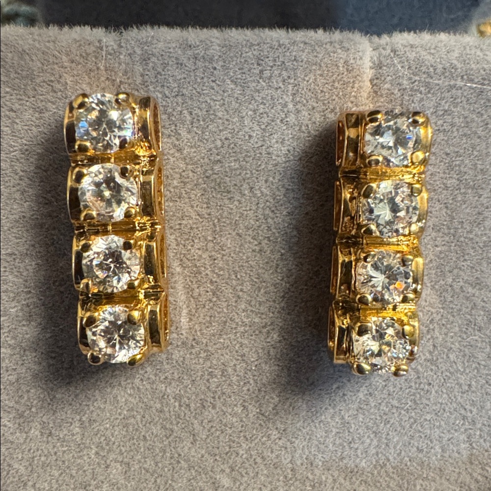 3102 Swarovski Crystal Elements Post Earrings - image 1